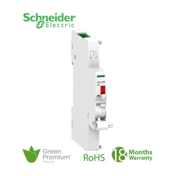 SCHNEIDER - Auxiliary Contact Iof + SD 24 V DC W/ Ti24, Acti9, Supplier Part Number: A9A26897 Qatar