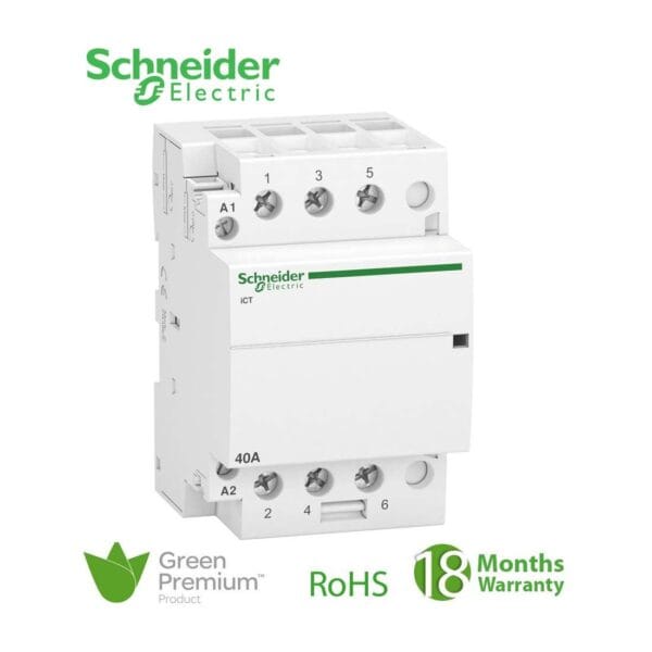 SCHNEIDER - Contactor 40A 3No 220/240 V AC 50Hz Ict, Supplier Part Number: A9C20843 Qatar