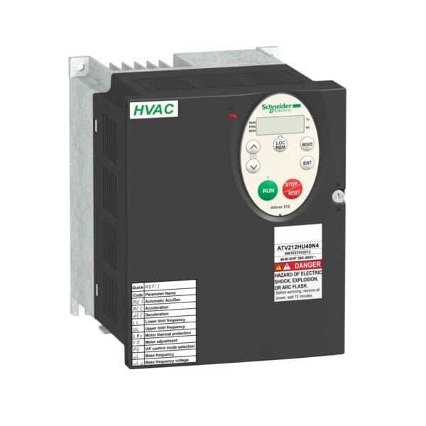 SCHNEIDER - Variable Speed Drive ATV212, 4Kw, 5Hp, 480V, 3PH, EMC, IP21, Supplier Part Number: ATV212HU40N4 Qatar