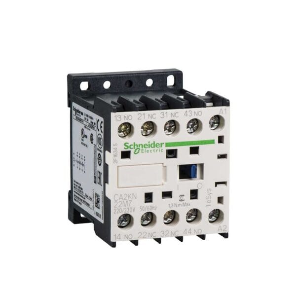 SCHNEIDER - Control Relay, 2 No + 2 NC, <= 690 V, 220-230 V AC Coil, Supplier Part Number: CA2KN22M7 Qatar