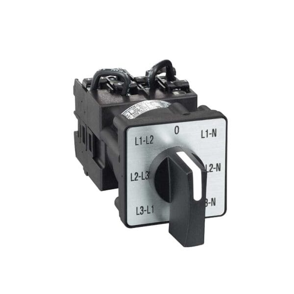 SCHNEIDER - Cam Voltmeter Switch, 3L And 3L-N, 45?, 12 A, Screw Mounting, Supplier Part Number: K1F027MLH Qatar
