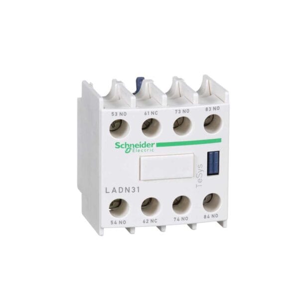 SCHNEIDER - Auxiliary Contact Block, 3 No + 1 NC, Screw-Clamps Terminals, Supplier Part Number: LADN31 Qatar
