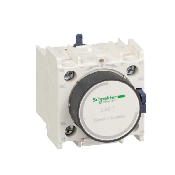 SCHNEIDER - Time Delay Auxiliary Contact Block, 1 No + 1 Nc Screw Clamp Terminals, Supplier Part Number: LADT4 Qatar