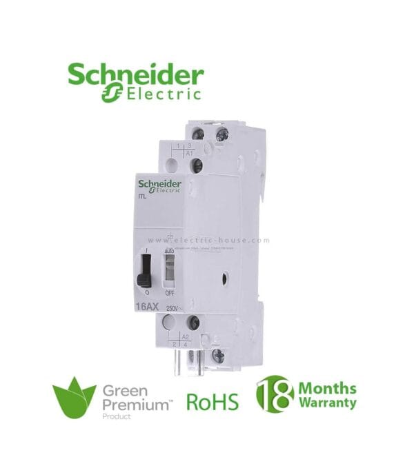 SCHNEIDER - Impulse Relay ITL, 2P, 2 No, 16A, Coil 110 V DC, 230-240 V AC 50/60Hz, Supplier Part Number: A9C30812 Qatar