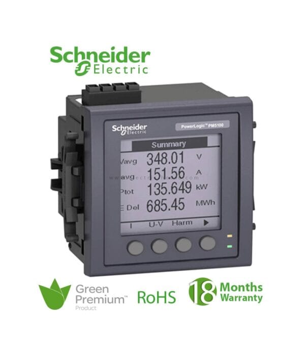 SCHNEIDER - Pm5110 Powermeter W Modbus, Upto 15Th H, 1Do 33Alarms, Flush Mount, Supplier Part Number: METSEPM5110 Qatar