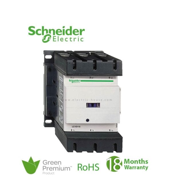 SCHNEIDER - Tesys D Contactor, 3P(3 No), AC-3, = 440 V 150 A, 220 V AC 50/60 Hz Coil, Supplier Part Number: LC1D150M7 Qatar