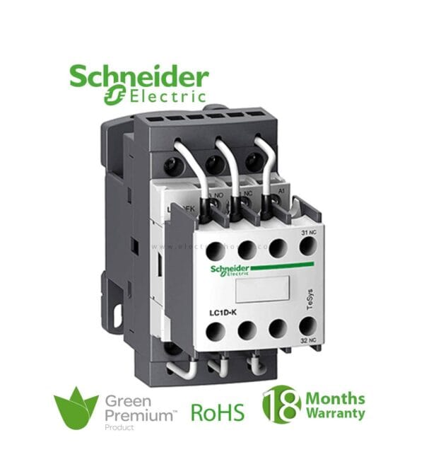 SCHNEIDER - Tesys Lc1D.K, Contactors For Capacitor Bank, 3P, 60 Kvar, Supplier Part Number: LC1DWK12M7 Qatar