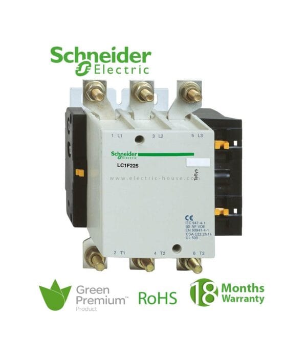 SCHNEIDER - Tesys F Contactor, 3P (3 No), AC-3, = 440 V 225 A, Coil 220 V Ac, Supplier Part Number: LC1F225M7 Qatar