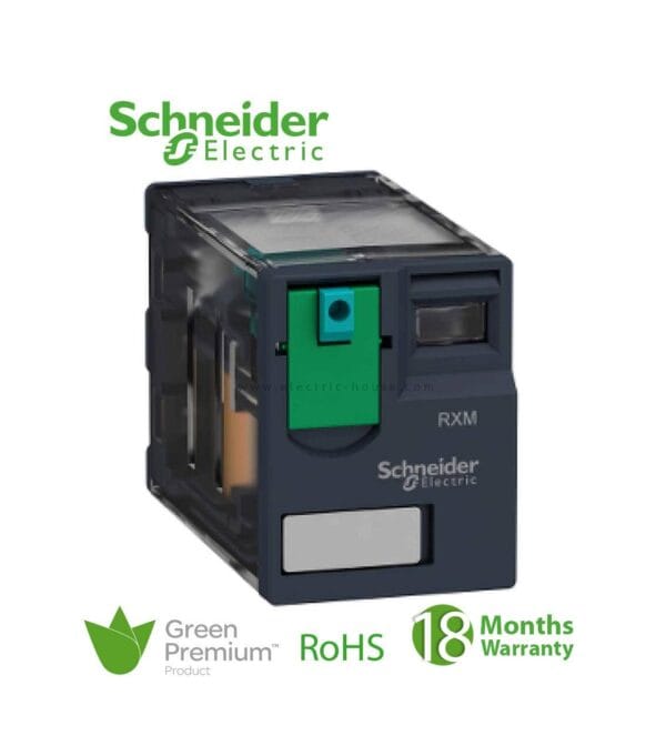 SCHNEIDER - Miniature Plug-In Relay, Zelio RXM 4 C/O 24 V DC 6 A With Led, Supplier Part Number: RXM4AB2BD Qatar