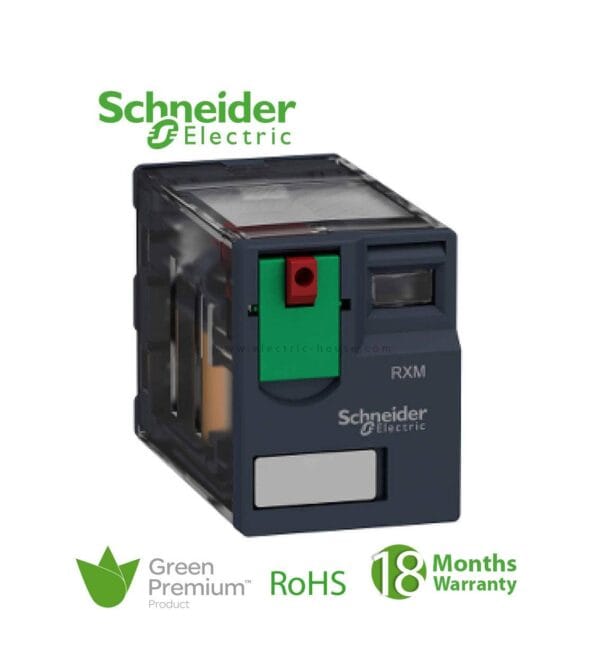 SCHNEIDER - Miniature Plug-In Relay, Zelio RXM 4 C/O 24 V AC 6 A, Supplier Part Number: RXM4AB1B7 Qatar