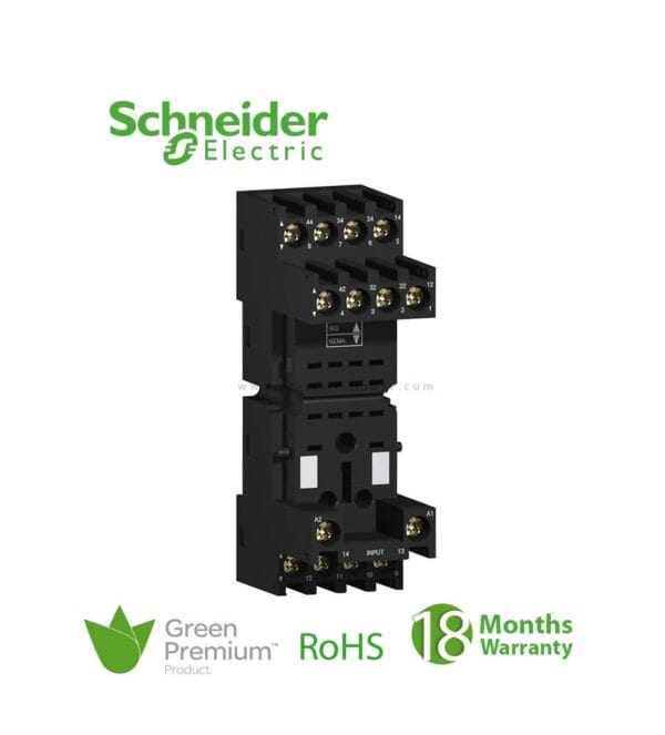 SCHNEIDER - 10A Relay Output, 250V, Screw Clamp, For Relay RXM2, RXM4, Supplier Part Number: RXZE2M114M Qatar
