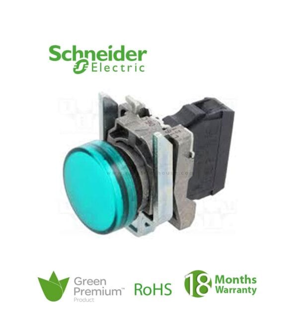 SCHNEIDER - Pilot Light Integral Led, 24V AC/DC, Green, Supplier Part Number: XB4BVB3 Qatar
