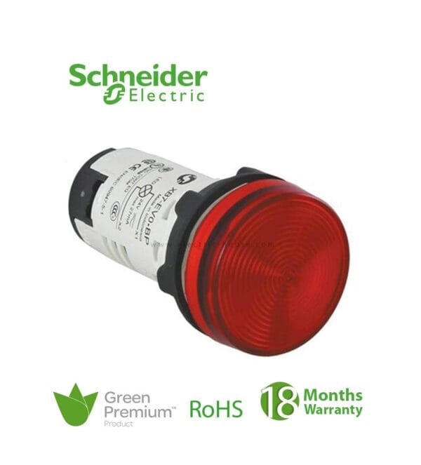 SCHNEIDER - Pilot Light, Led, Red, 230V, Supplier Part Number: XB7EV04MP Qatar