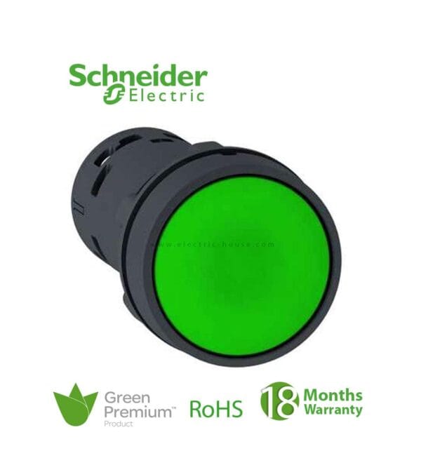 SCHNEIDER - Push Button, Spring Returnn, Green -1No, Supplier Part Number: XB7NA31 Qatar