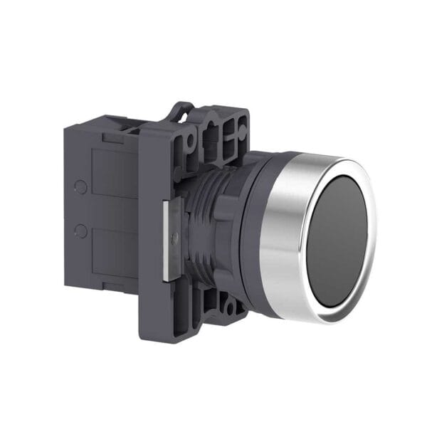 SCHNEIDER - Round Black Push-Button ? 22, Flush Spring Return, 1No, Supplier Part Number: XA2EA21 Qatar