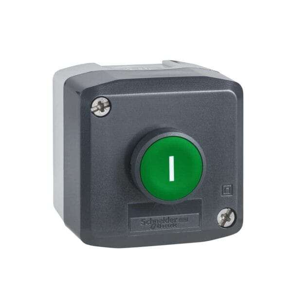 SCHNEIDER - Dark Grey Station, 1 Green Flush Pushbutton ?22 Spring Return 1No "I", Supplier Part Number: XALD102 Qatar