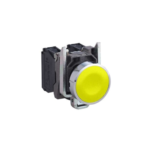 SCHNEIDER - Yellow Flush Complete Pushbutton ?22 Spring Return 1No "Unmarked", Supplier Part Number: XB4BA51 Qatar