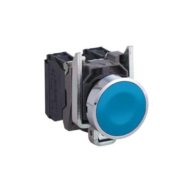 SCHNEIDER - Blue Flush Complete Pushbutton ?22 Spring Return 1No "Unmarked", Supplier Part Number: XB4BA61 Qatar