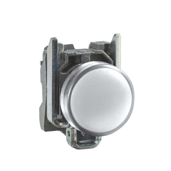 SCHNEIDER - White Complete Pilot Light ?22 Plain Lens With Integral Led 24V, Supplier Part Number: XB4BVB1 Qatar