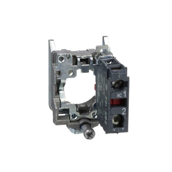 SCHNEIDER - Single Contact Block With Body/Fixing Collar 1Nc Screw Clamp Terminal, Supplier Part Number: ZB4BZ102 Qatar