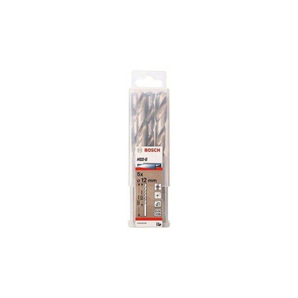 BOSCH | HSS-G Metal Drill Bit 12 mm (5 PCS) | BO2608595081 Qatar