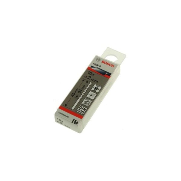 BOSCH | HSS-G Metal Drill Bit 2.0 MM (10 PCS) | BO2608595051 Qatar