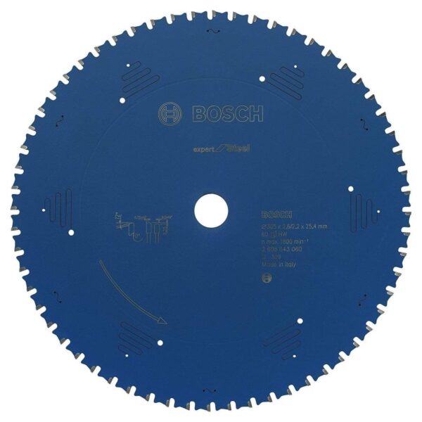 BOSCH | Professional CSB Circular Saw Blade Expert for Steel 305 X 25.4 mm 60 T | BO2608643060 Qatar